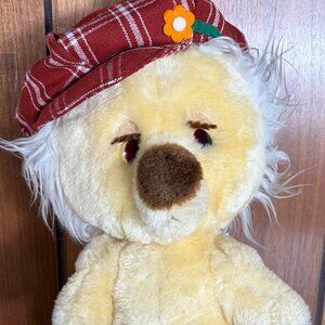 Vintage Woofits 1980 Dakin Elton Dog Plush Stuffed Animal Toy Plaid Hat 13” GUC